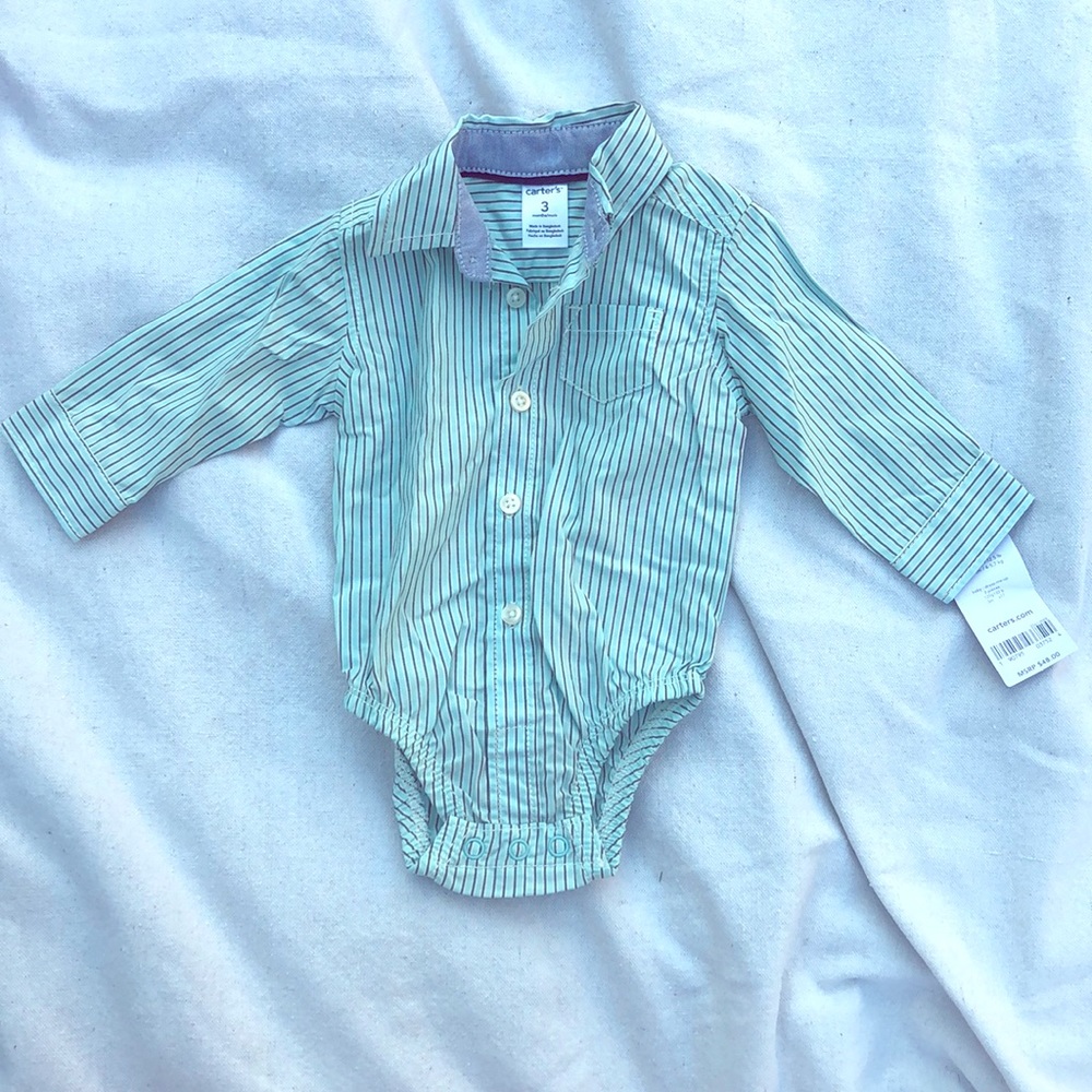 Baby boy dress shirt onesie